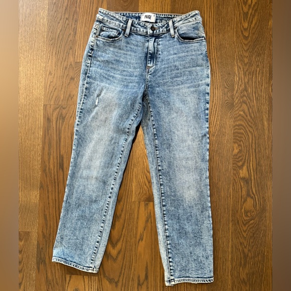 PAIGE Noella Distressed Cropped Jeans - Picture 1 of 8